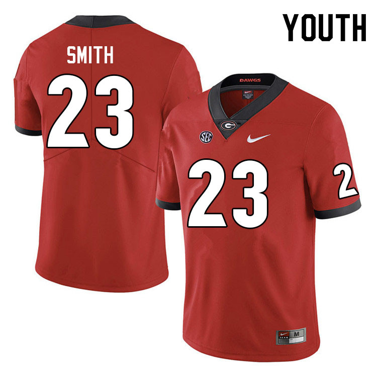 Youth #23 Tykee Smith Georgia Bulldogs College Football Jerseys Sale-Red